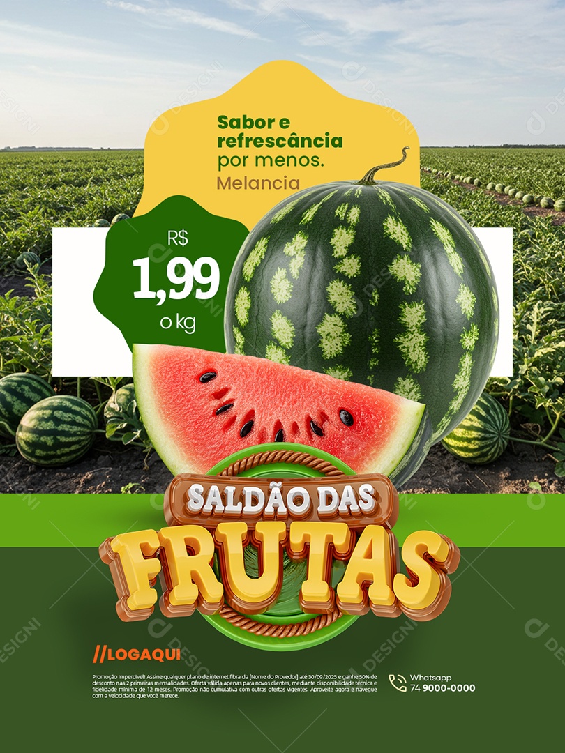 Saldão das Frutas Promoção Social Media PSD Editável