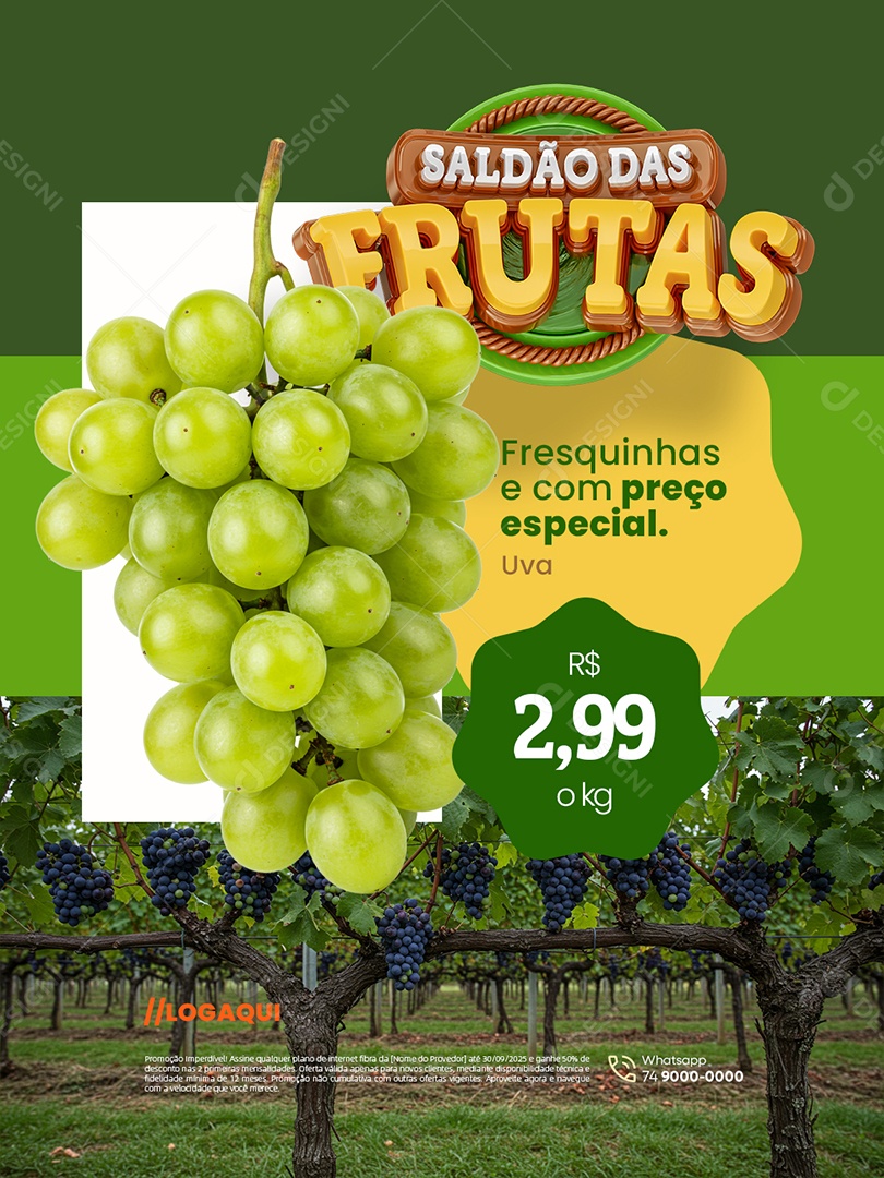 Saldão das Frutas Preço Especial Social Media PSD Editável