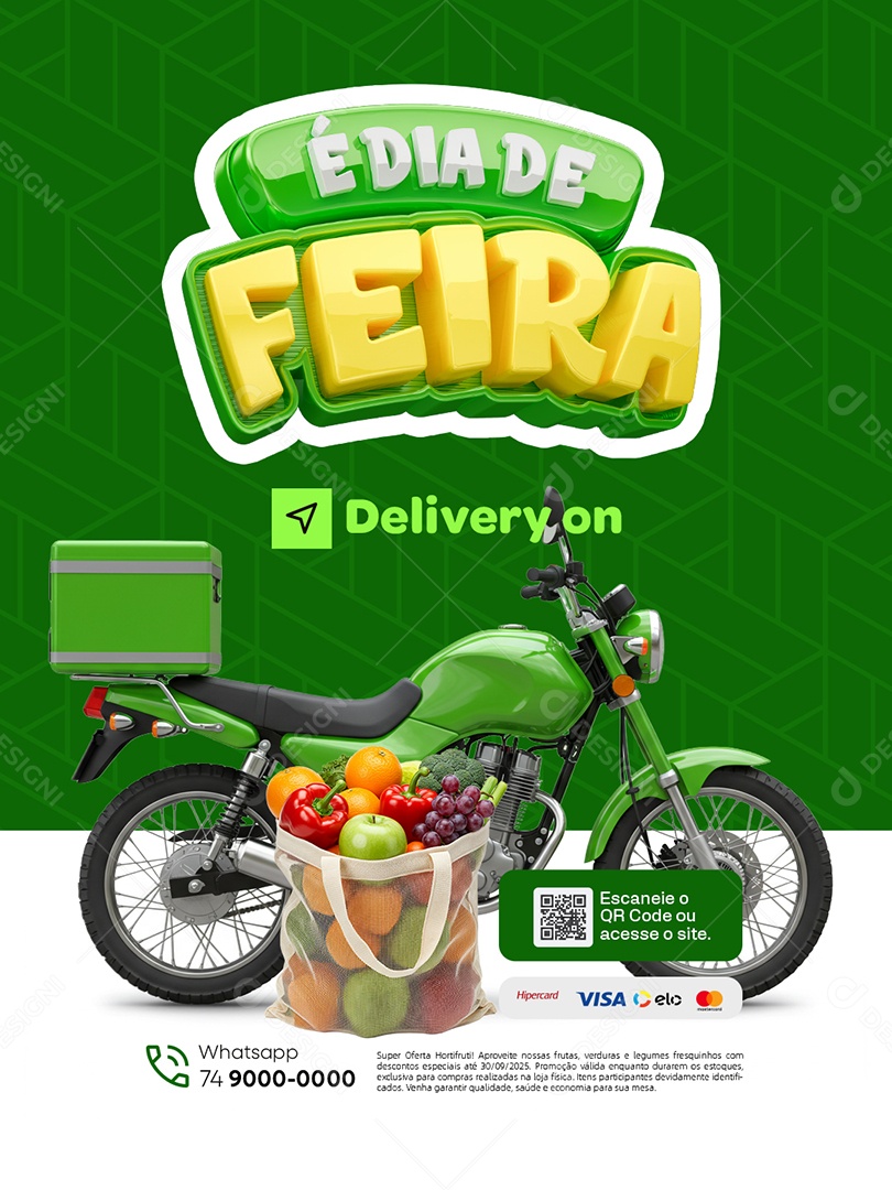 É Dia de Feira Delivery on Social Media PSD Editável