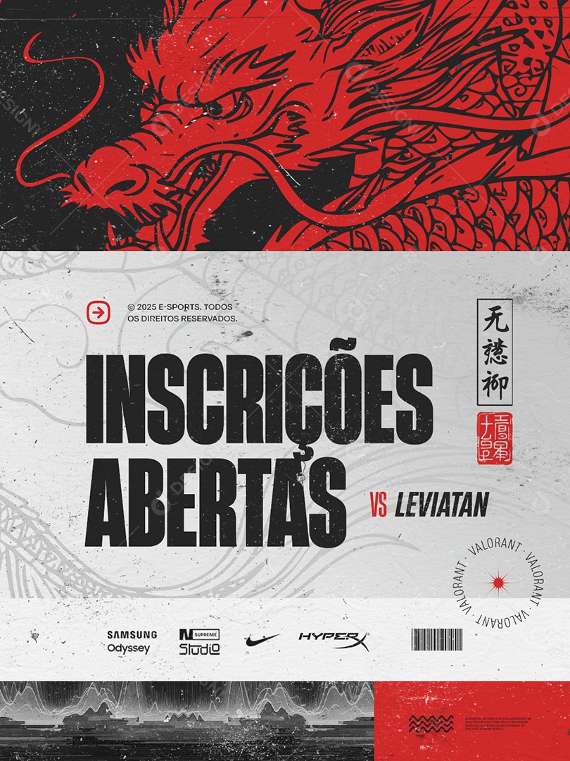 Esports Inscrições Abertas Social Media PSD Editável