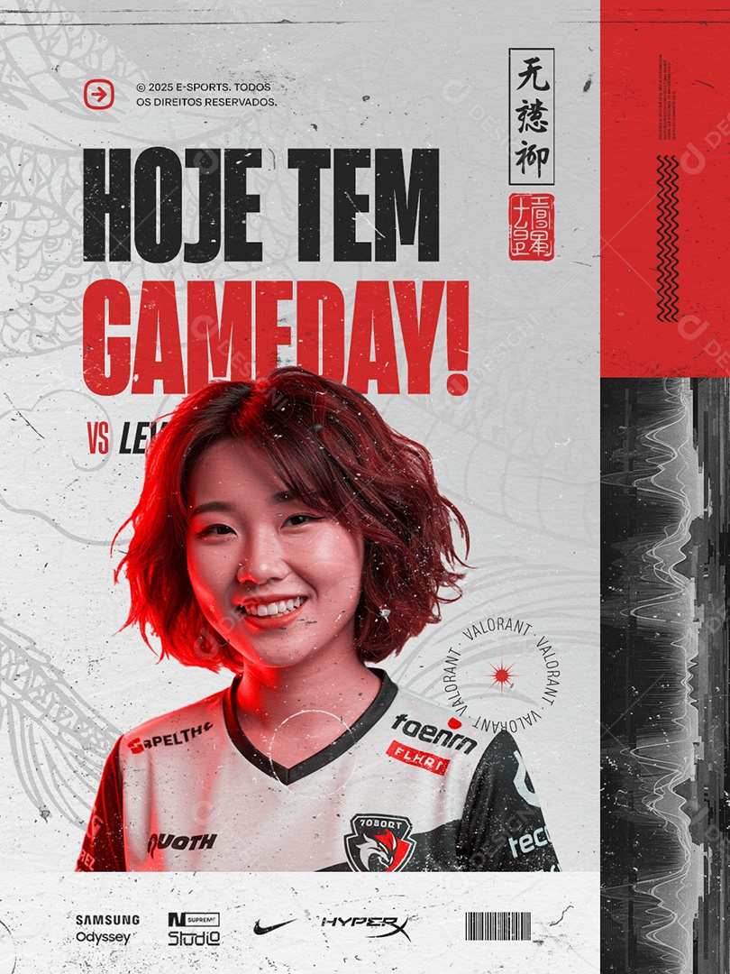 Esports Hoje tem Gameday Social Media PSD Editável