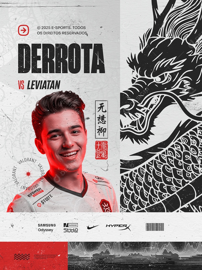 Esports Derrota vs Levitam Social Media PSD Editável