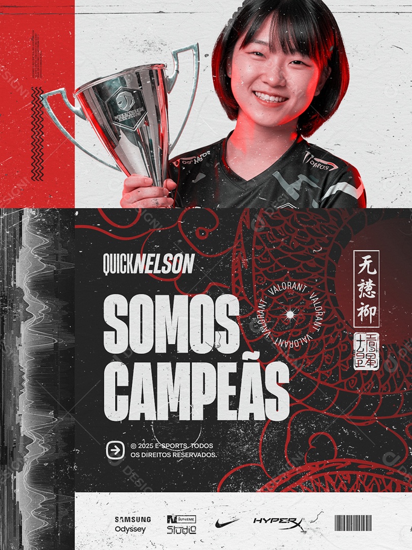Esports Somos Campeões Social Media PSD Editável