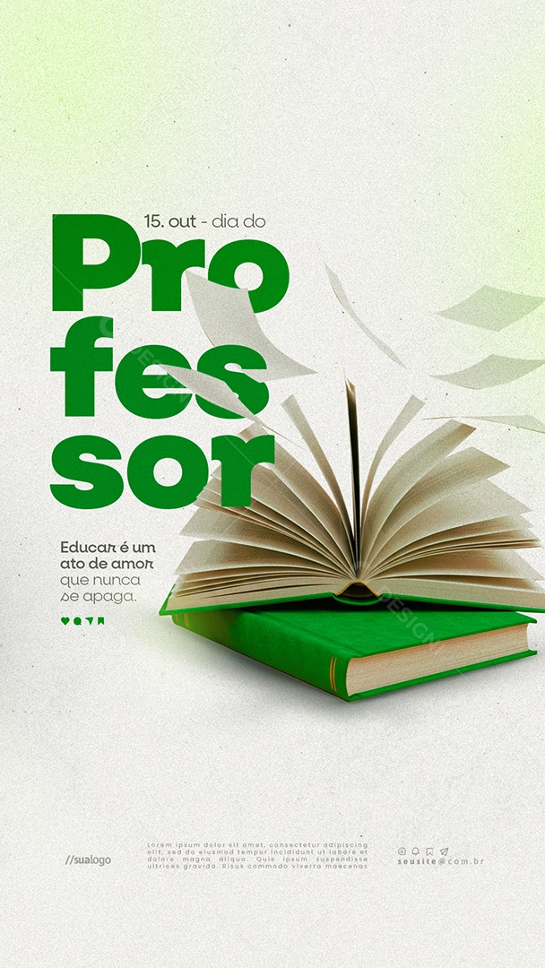 Story Dia Dos Professores 15 de Outubro Social Media PSD Editável