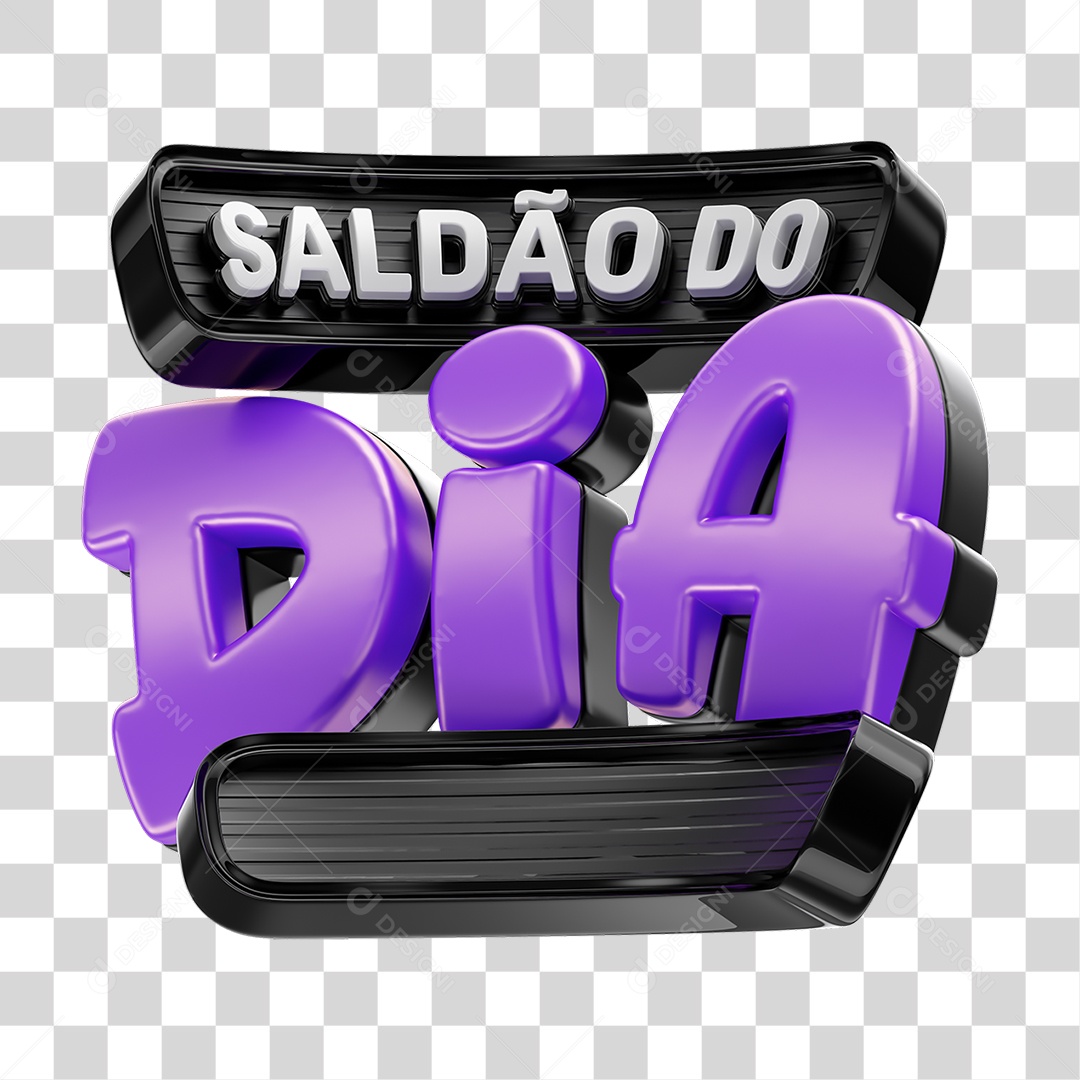 Selo 3D Saldão do Dia PNG Transparente