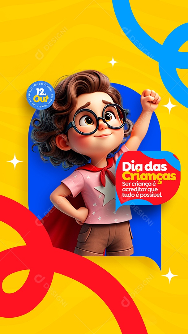 Story Dia das Crianças 12 de Outubro Social Media PSD Editável