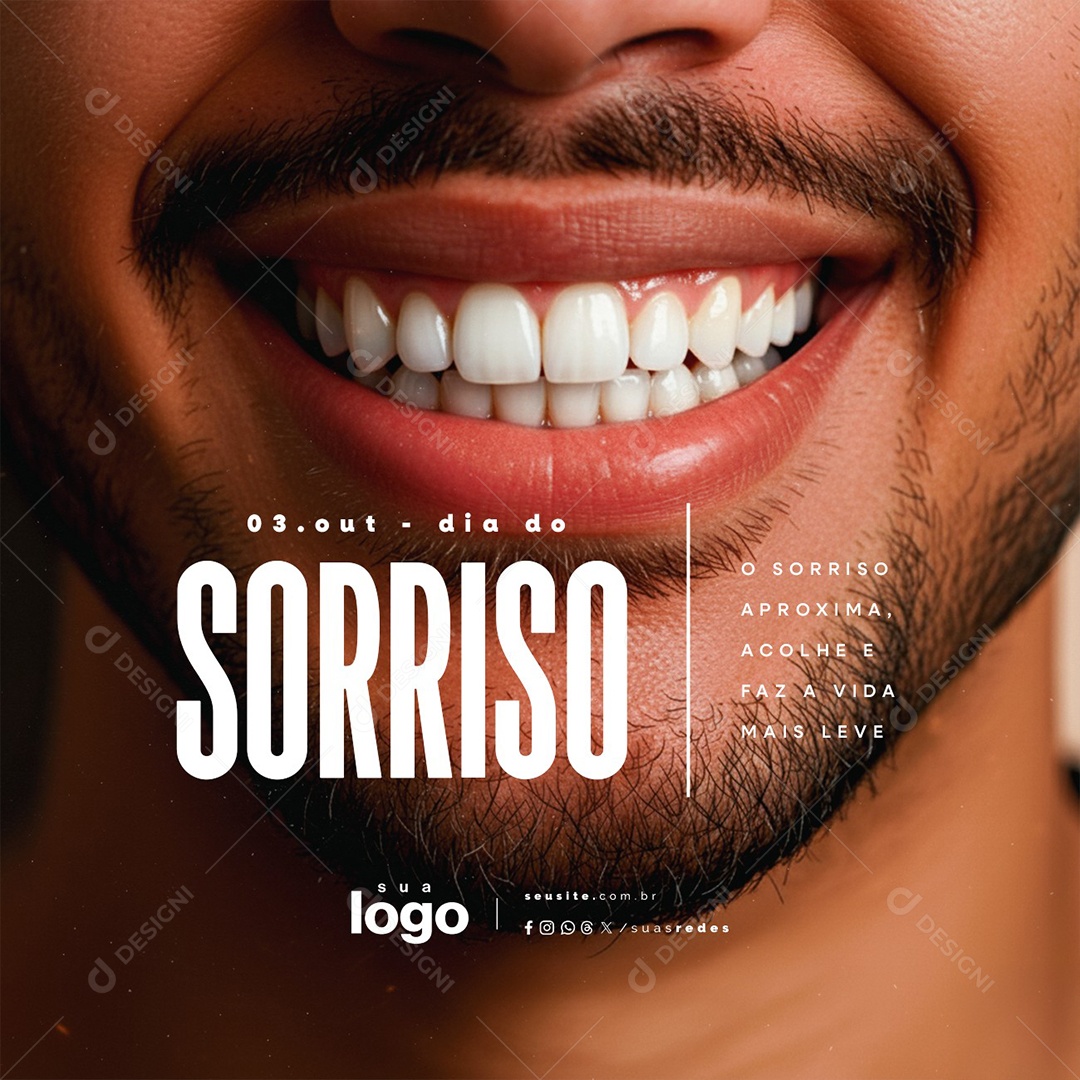 Dia do Sorriso 04 de Outubro Social Media PSD Editável