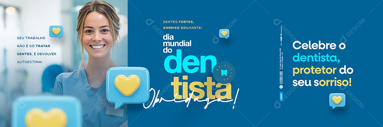 Carrossel Dia Mundial do Dentista 3 de Outubro Social Media PSD Editável