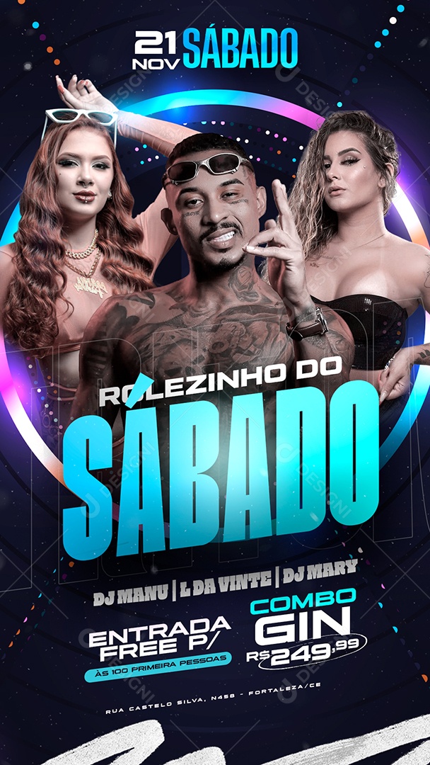 Story Flyer Rolezinho do Sábado Social Media PSD Editável