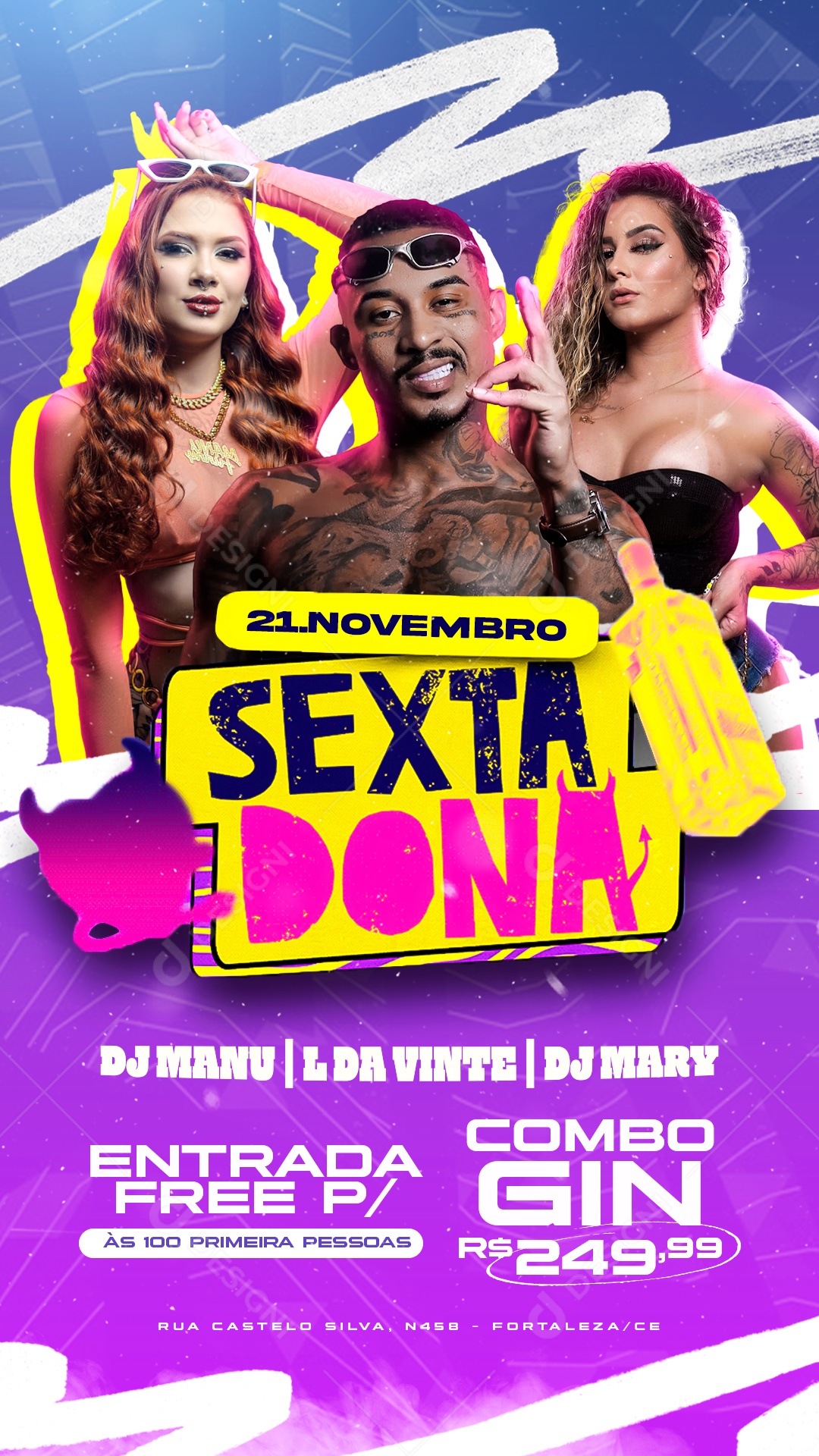 Story Flyer Sexta Dona Social Media PSD Editável
