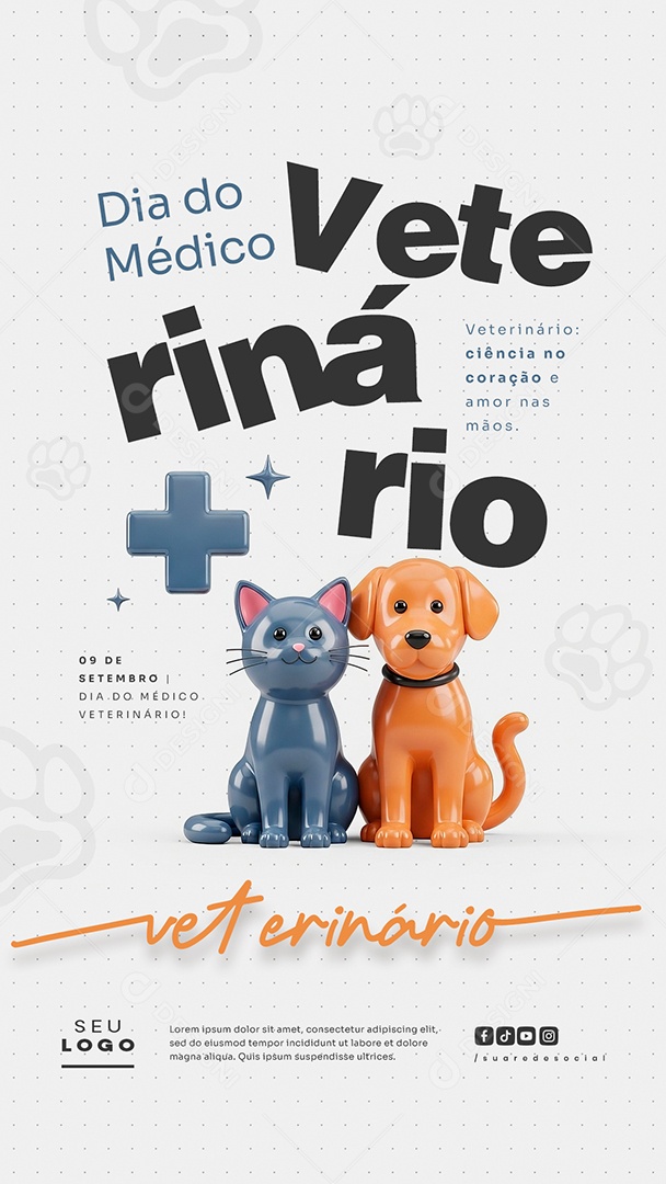 Story Dia do Médico Veterinário 09 de Setembro Social Media PSD Editável