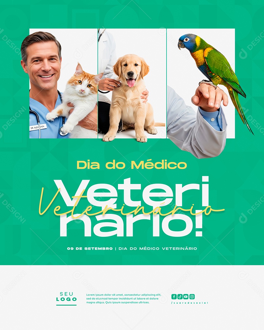 Dia do Médico Veterinário 09 de Setembro Social Media PSD Editável