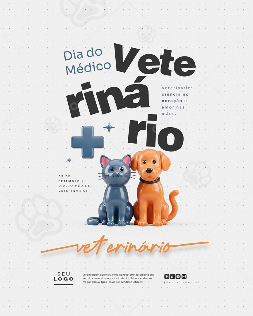 Dia do Médico Veterinário 09 de Setembro Social Media PSD Editável