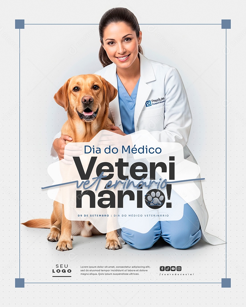 Dia do Médico Veterinário 09 de Setembro Social Media PSD Editável