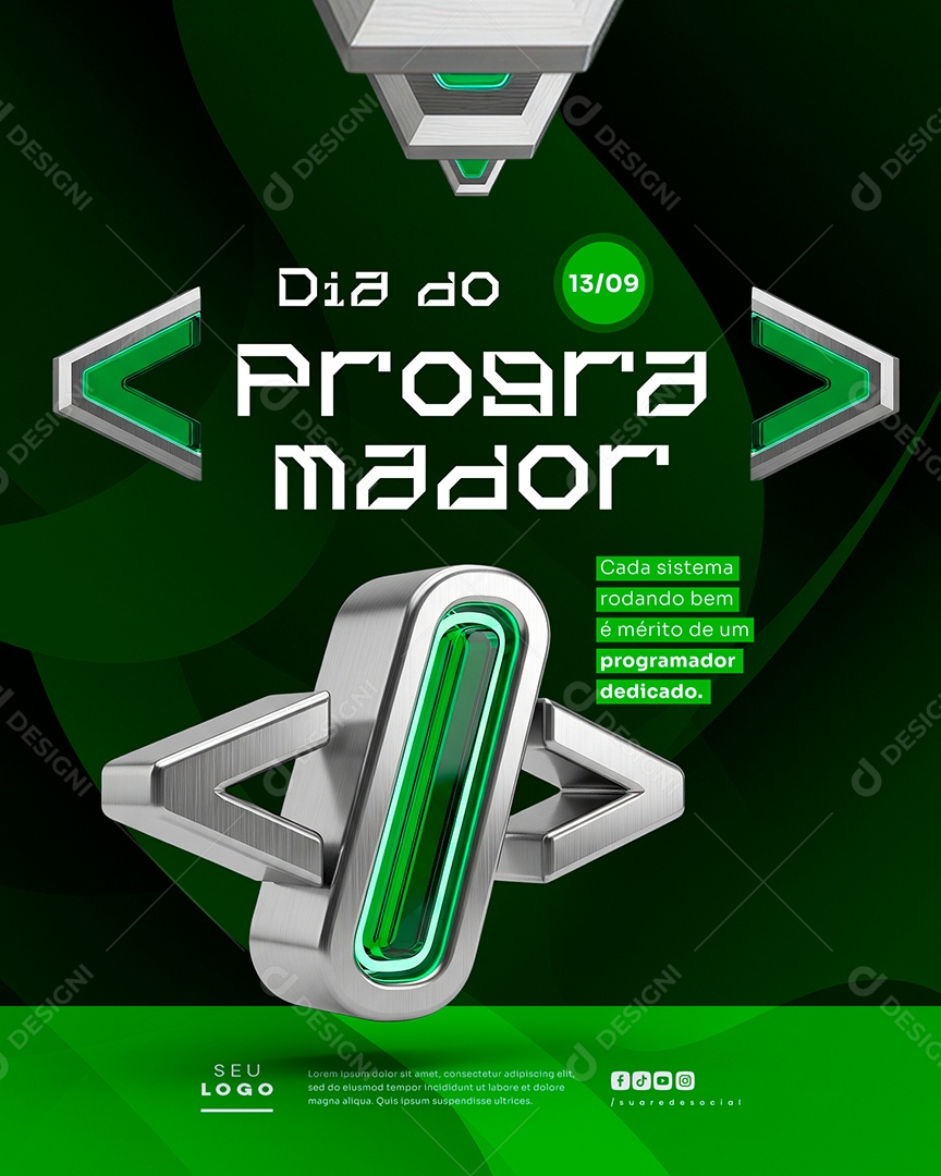 Dia do Programador 13 de Setembro Social Media PSD Editável
