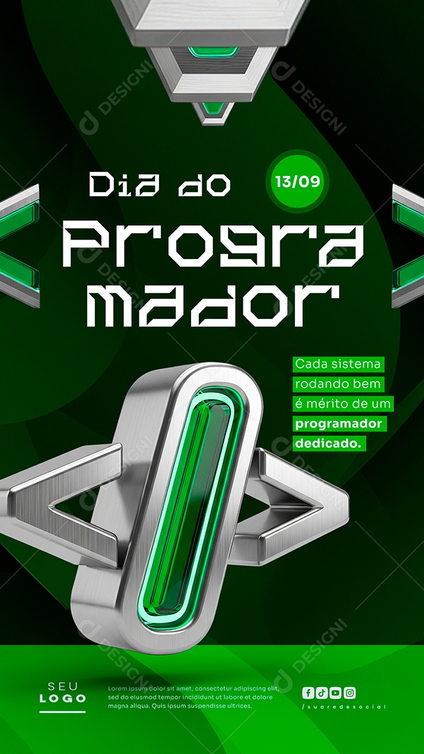 Story Dia do Programador 13 de Setembro Programador Dedicado Social Media PSD Editável