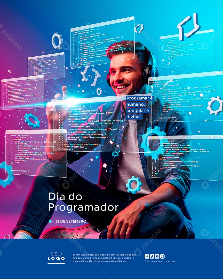 Dia do Programador 13 de Setembro Social Media PSD Editável