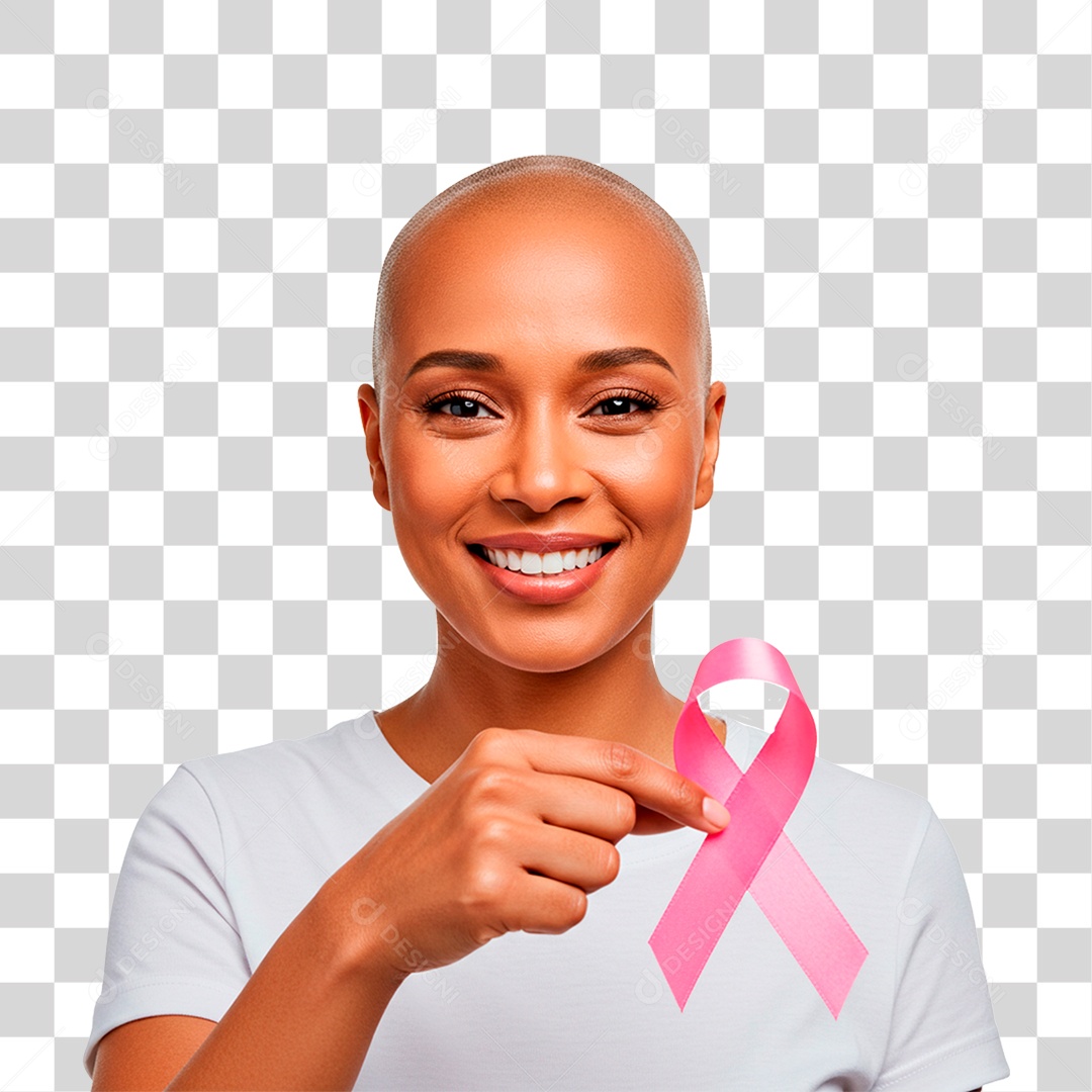 Mulher Segurando Laço Roxa PNG Transparente