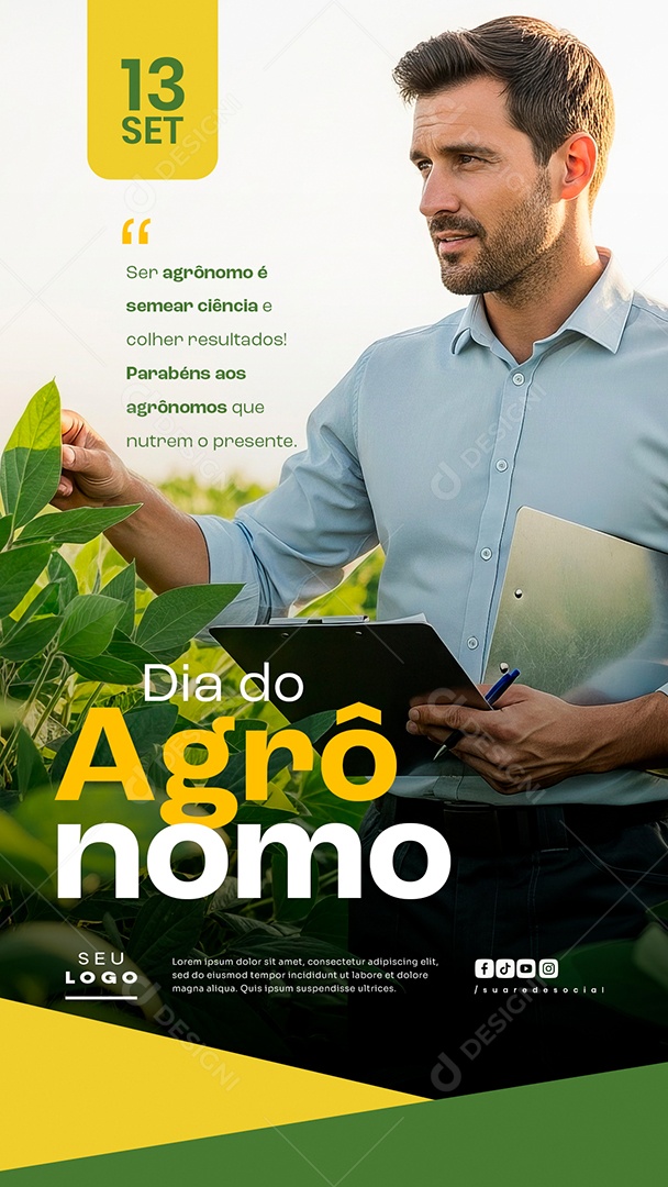 Story Dia do Agrônomo 13 de Setembro Social Media PSD Editável