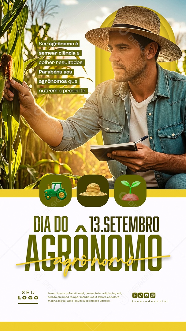 Story Dia do Agrônomo 13 de Setembro Social Media PSD Editável