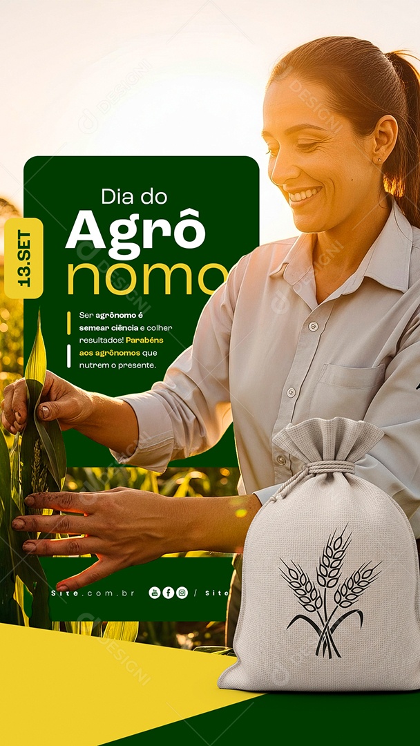 Story Dia do Agrônomo 13 de Setembro Social Media PSD Editável
