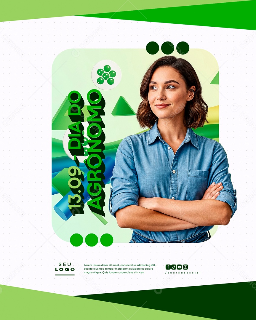 Dia do Agrônomo 13 de Setembro Social Media PSD Editável