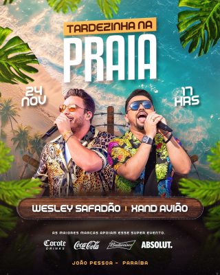Tardezinha na Praia Wesley Safadão Xand Avião 24 Nov PSD Editável