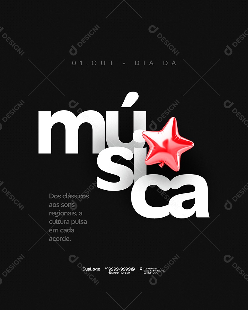 Dia da Musica 01 de Outubro Social Media PSD Editavel (5)