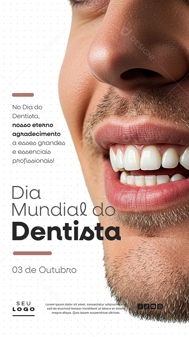 Story Dia Mundial do Dentista 03 de Outubro Social Media PSD Editável