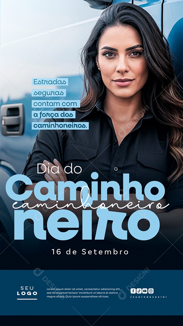 Story Dia do Caminhoneiro 16 de Setembro Social Media PSD Editável