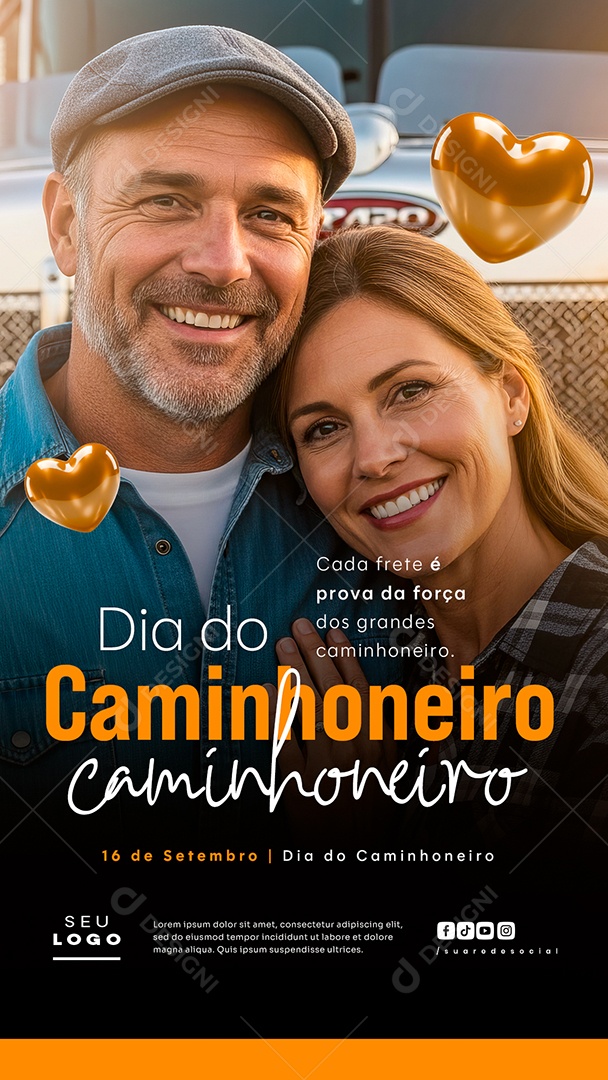 Story Dia do Caminhoneiro 16 de Setembro Social Media PSD Editável