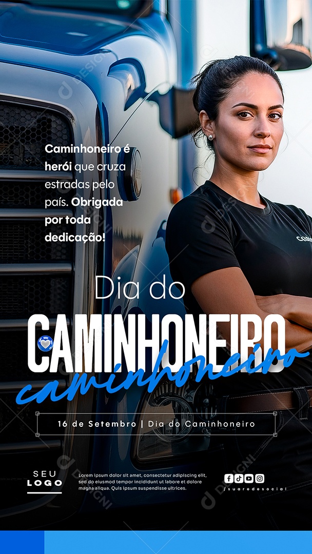 Story Dia do Caminhoneiro 16 de Setembro Social Media PSD Editável