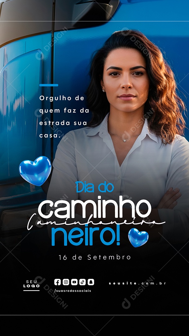 Story Dia do Caminhoneiro 16 de Setembro Social Media PSD Editável