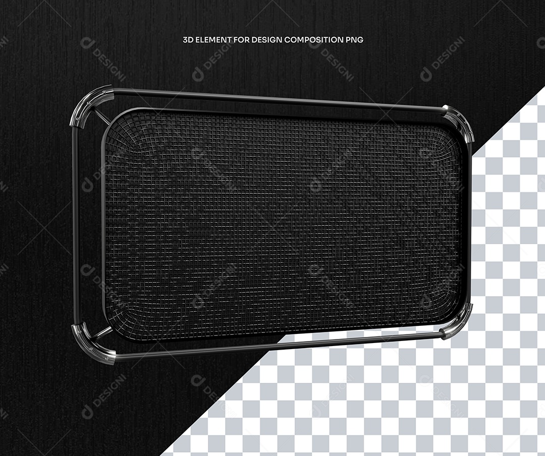 Elemento 3D Estrutura de Metal para Composição PSD