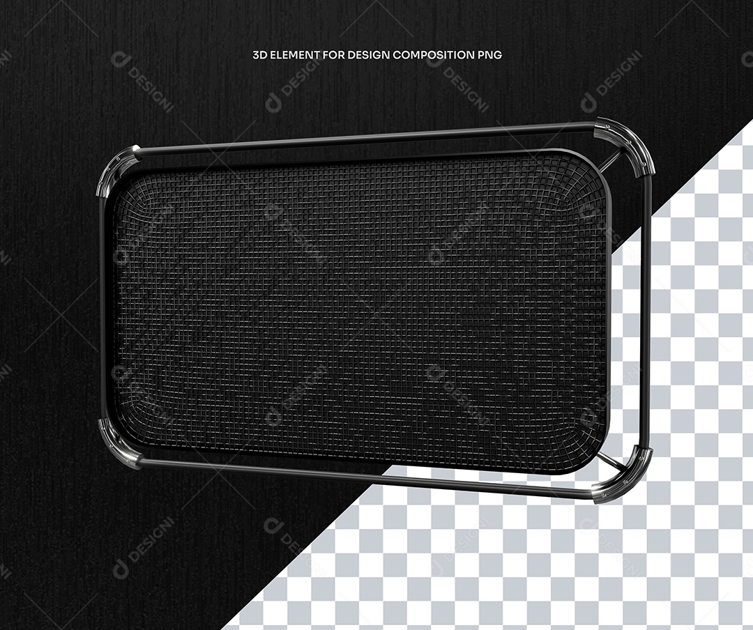 Elemento 3D Estrutura de Metal para Composição PSD