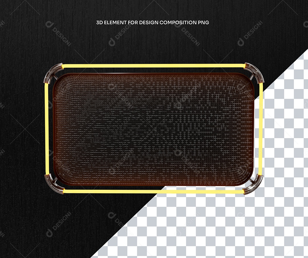 Elemento 3D Estrutura de Metal para Composição PSD