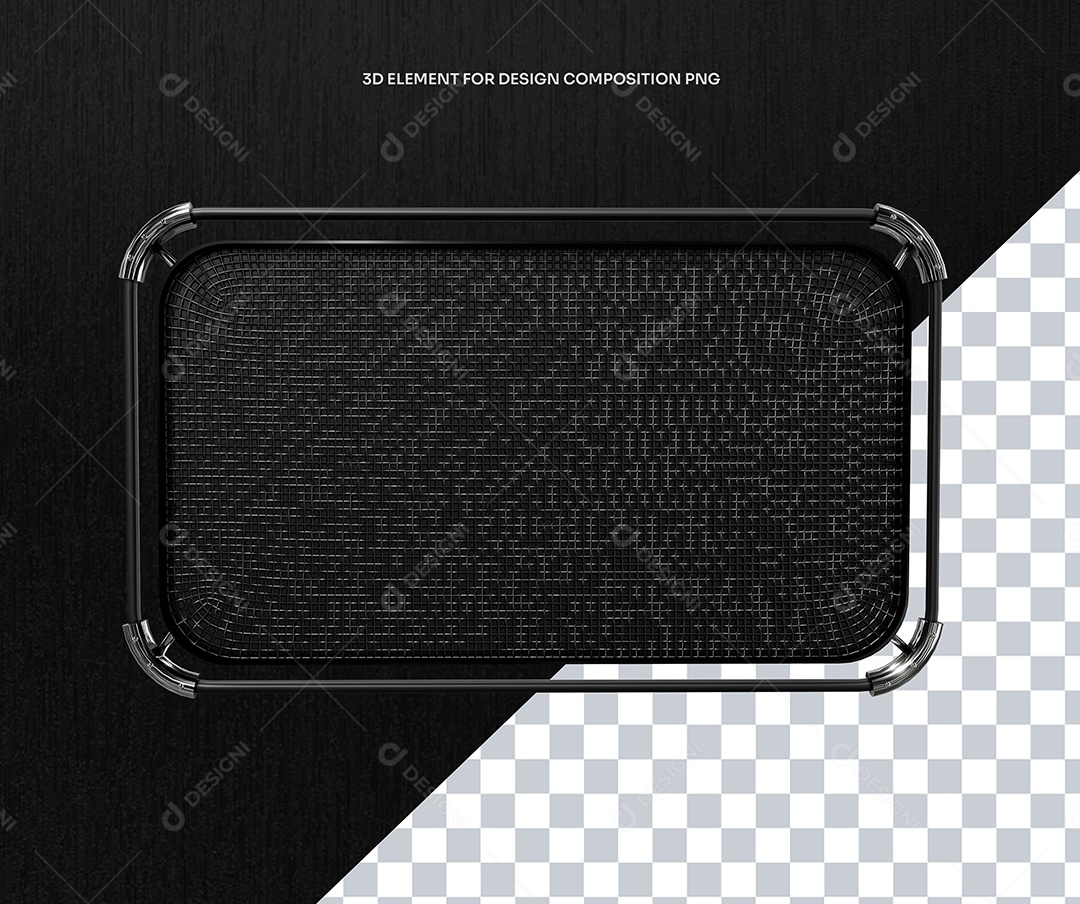 Elemento 3D Estrutura de Metal para Composição PSD