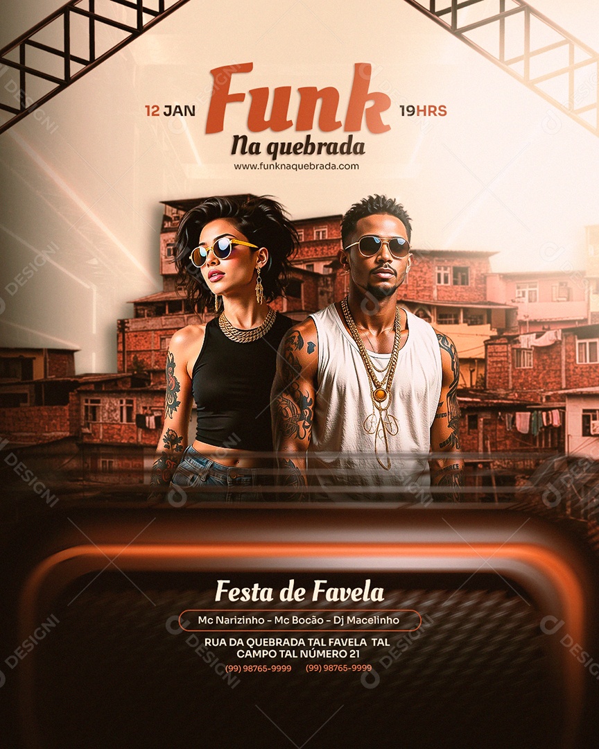 Feed Flyer Funk Social Media PSD Editável