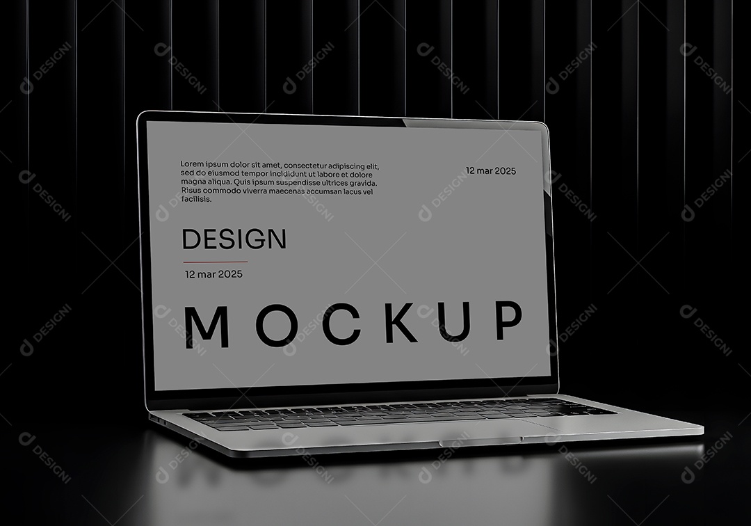 Mockup de Notebook Cinza para Composição PSD