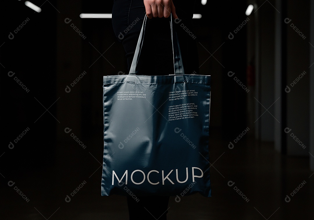 Mockup de Sacola de Compras Verde para Composição PSD