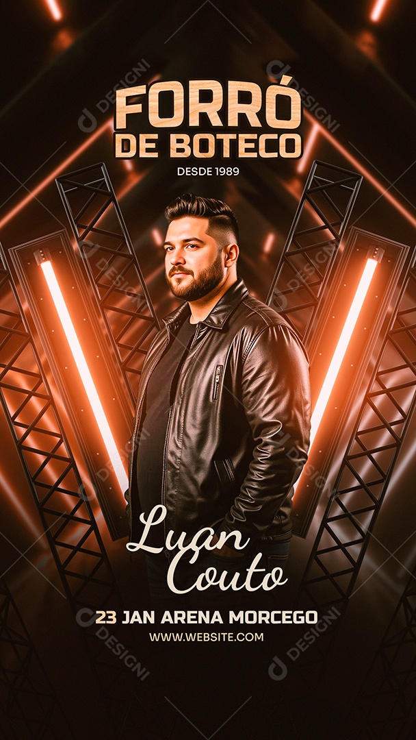 Story Flyer Forró de Boteco Social Media PSD Editável