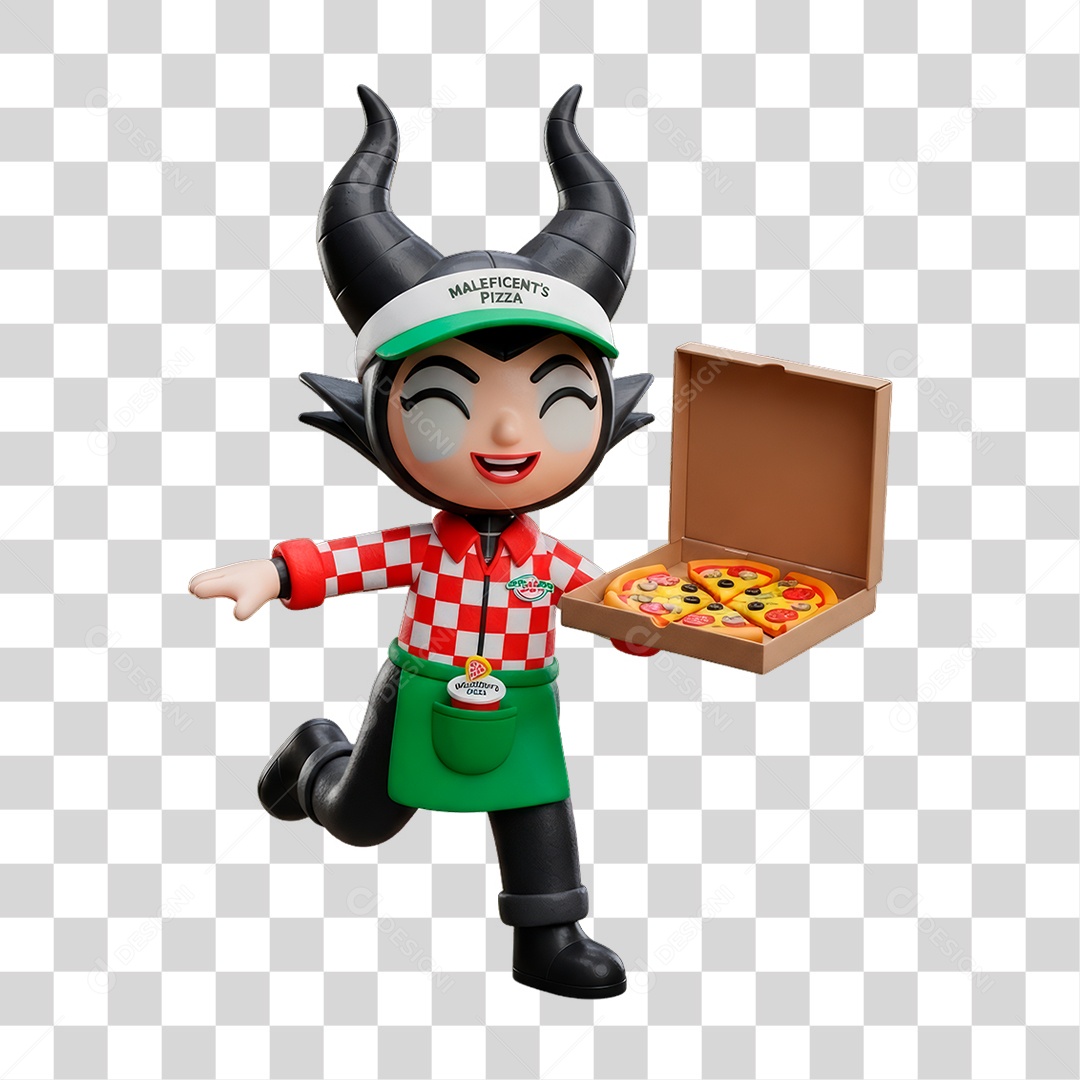 Personagem do Halloween Segurando Pizza PNG Transparente