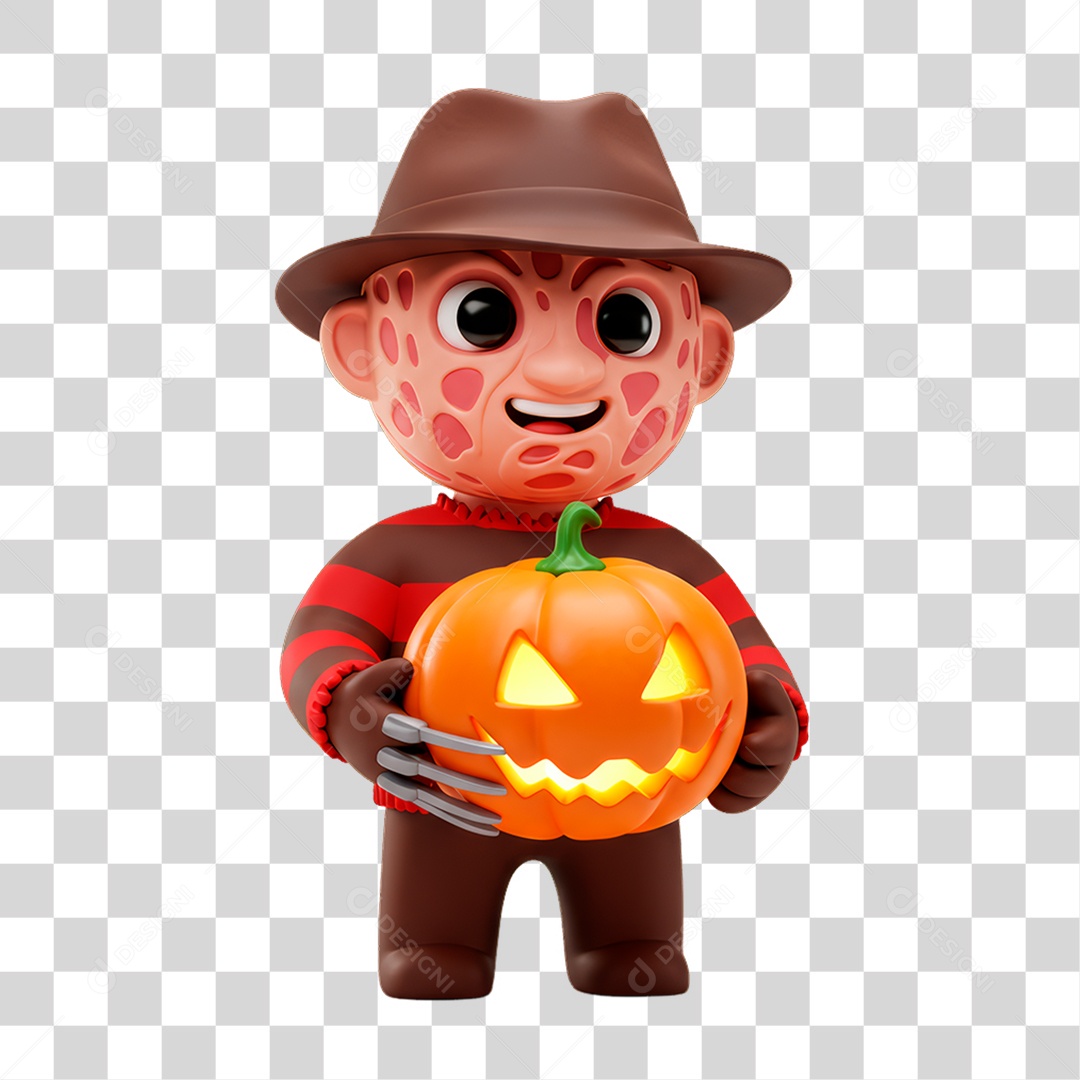 Personagem de Halloween Freddy Krueger PNG Transparente