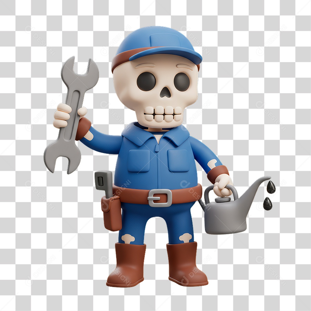 Personagem de Halloween Esqueleto PNG Transparente