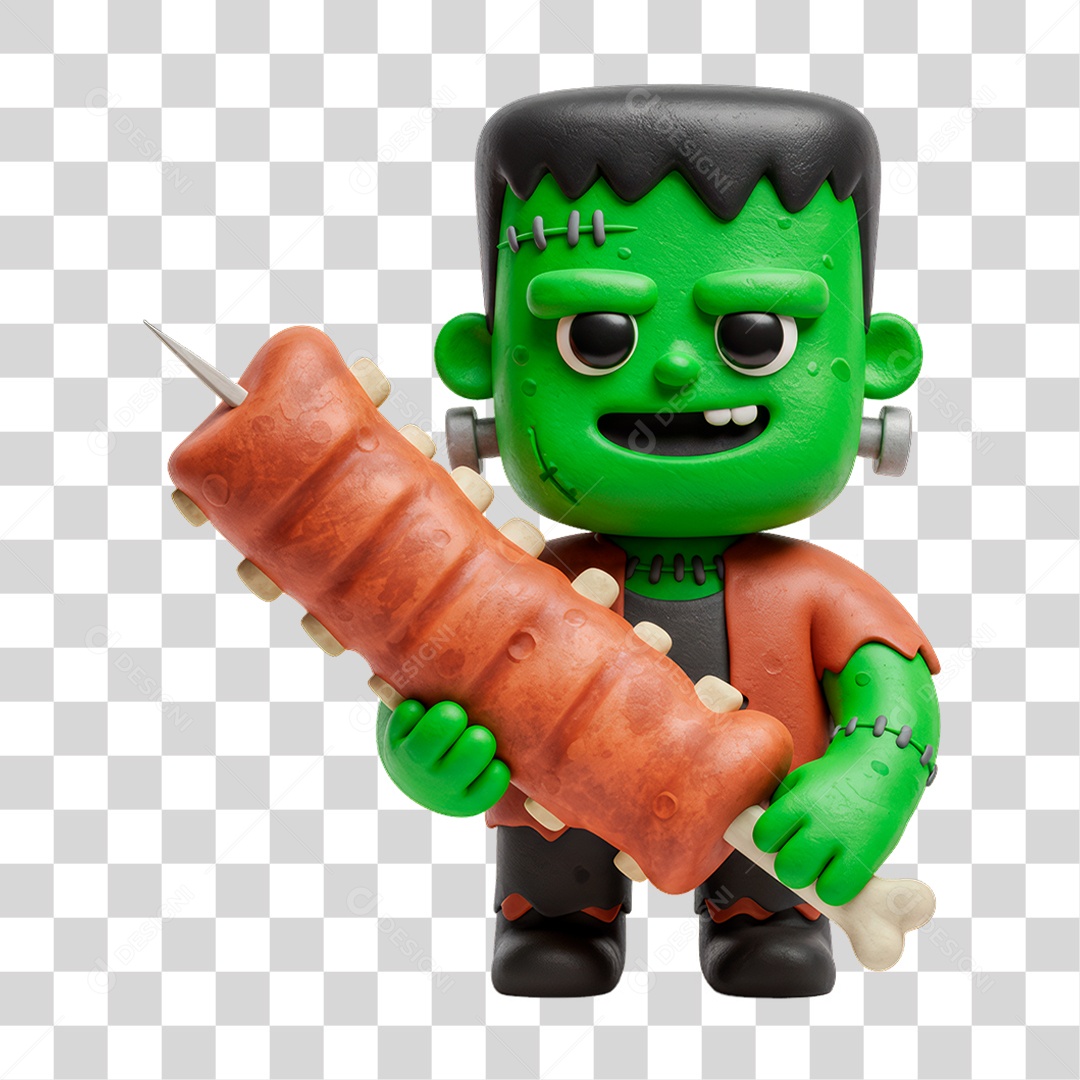 Personagem de Halloween Frankenstein PNG Transparente