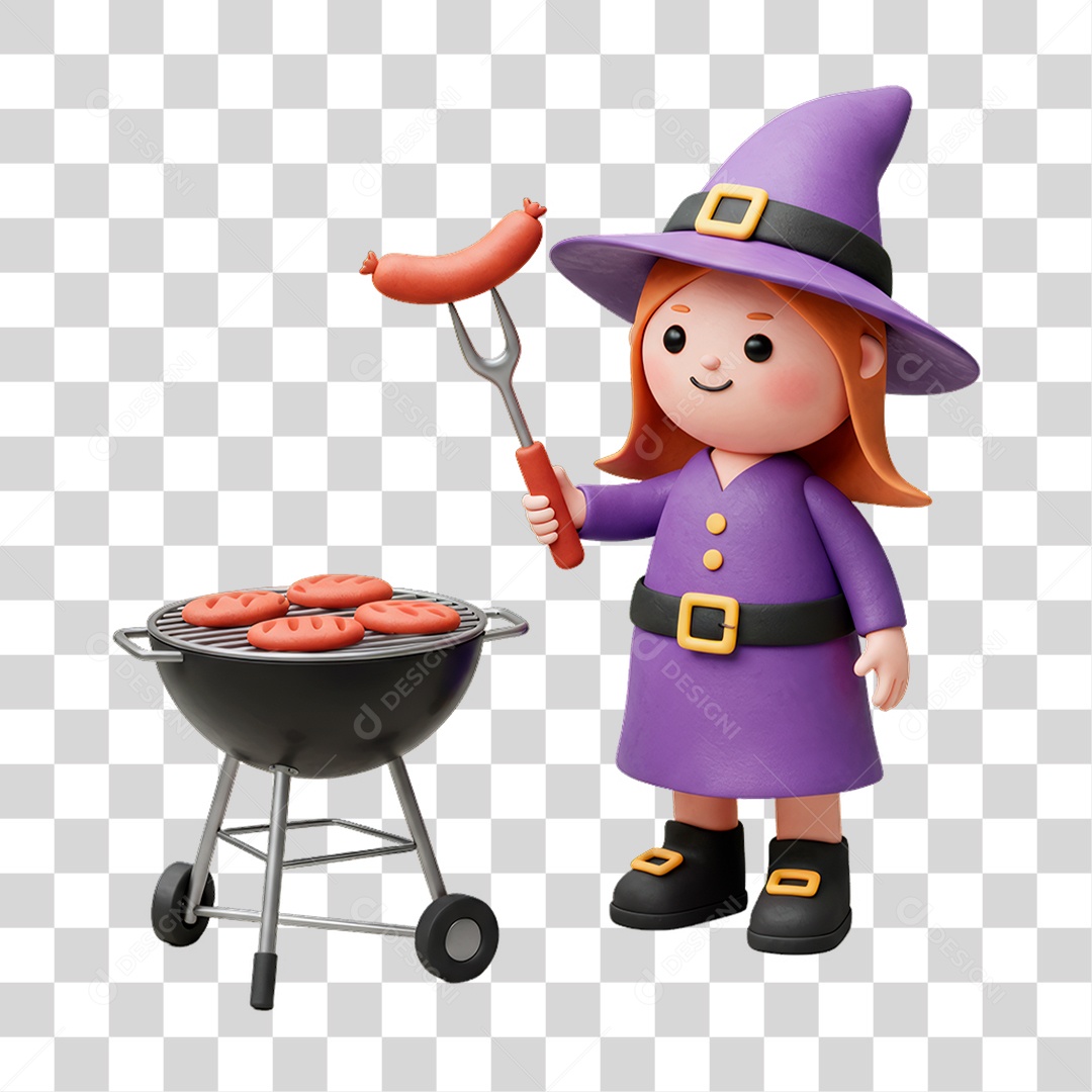 Personagem de Halloween Bruxa PNG Transparente