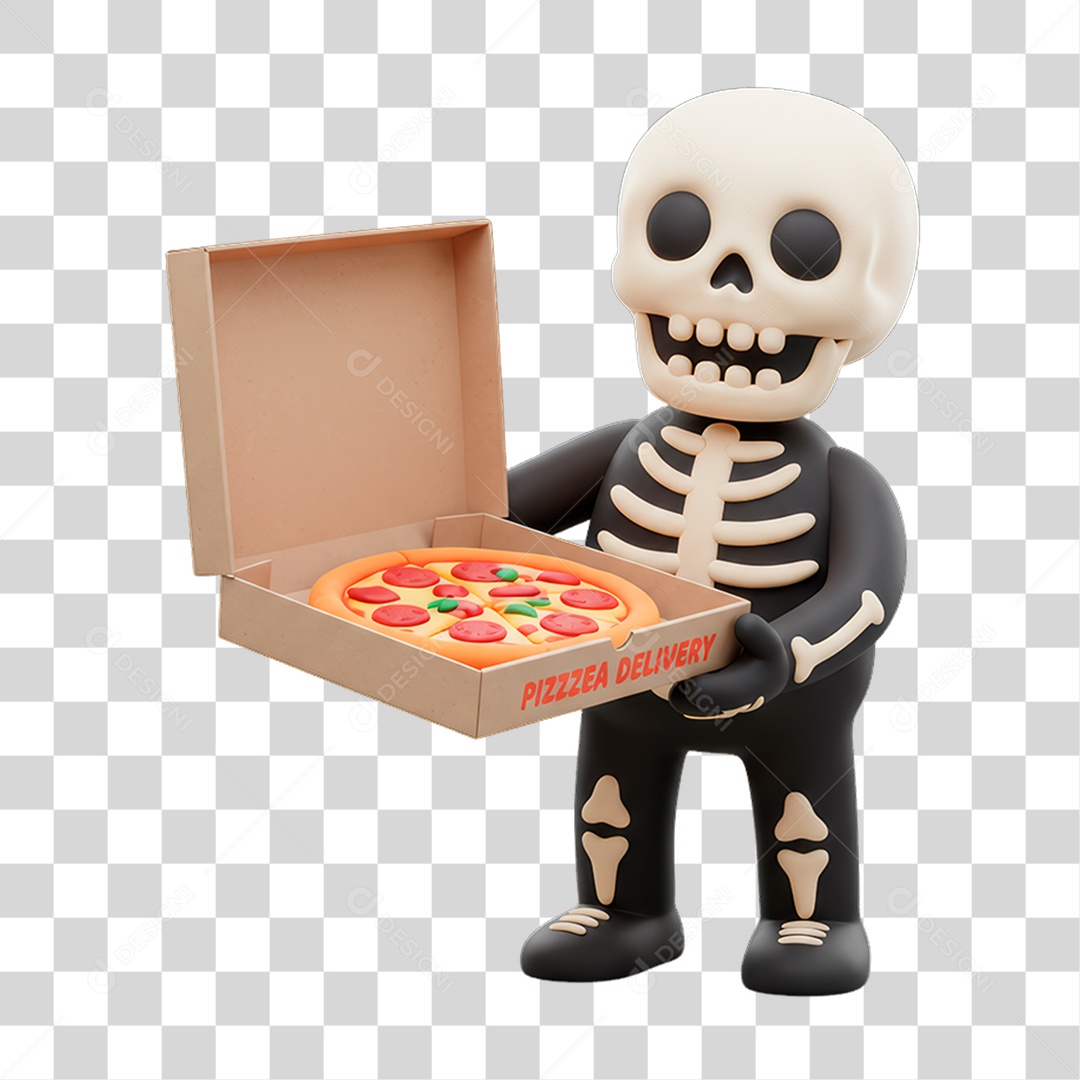 Personagem de Halloween Esqueleto PNG Transparente