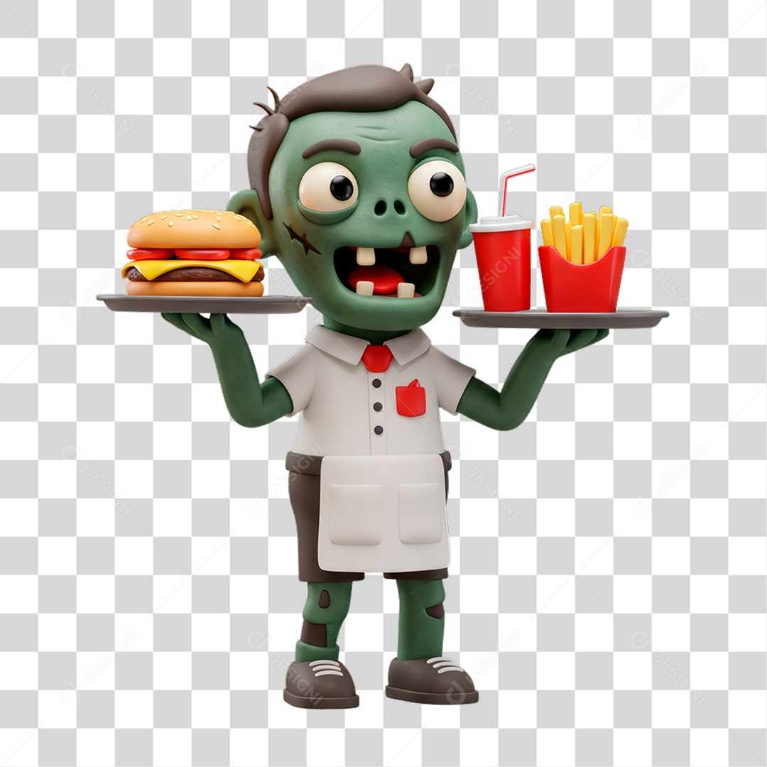 Personagem de Halloween Zumbi PNG Transparente