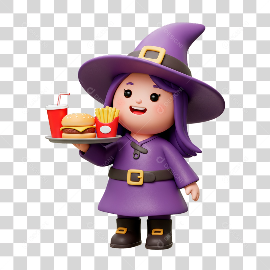 Personagem de Halloween Bruxa PNG Transparente