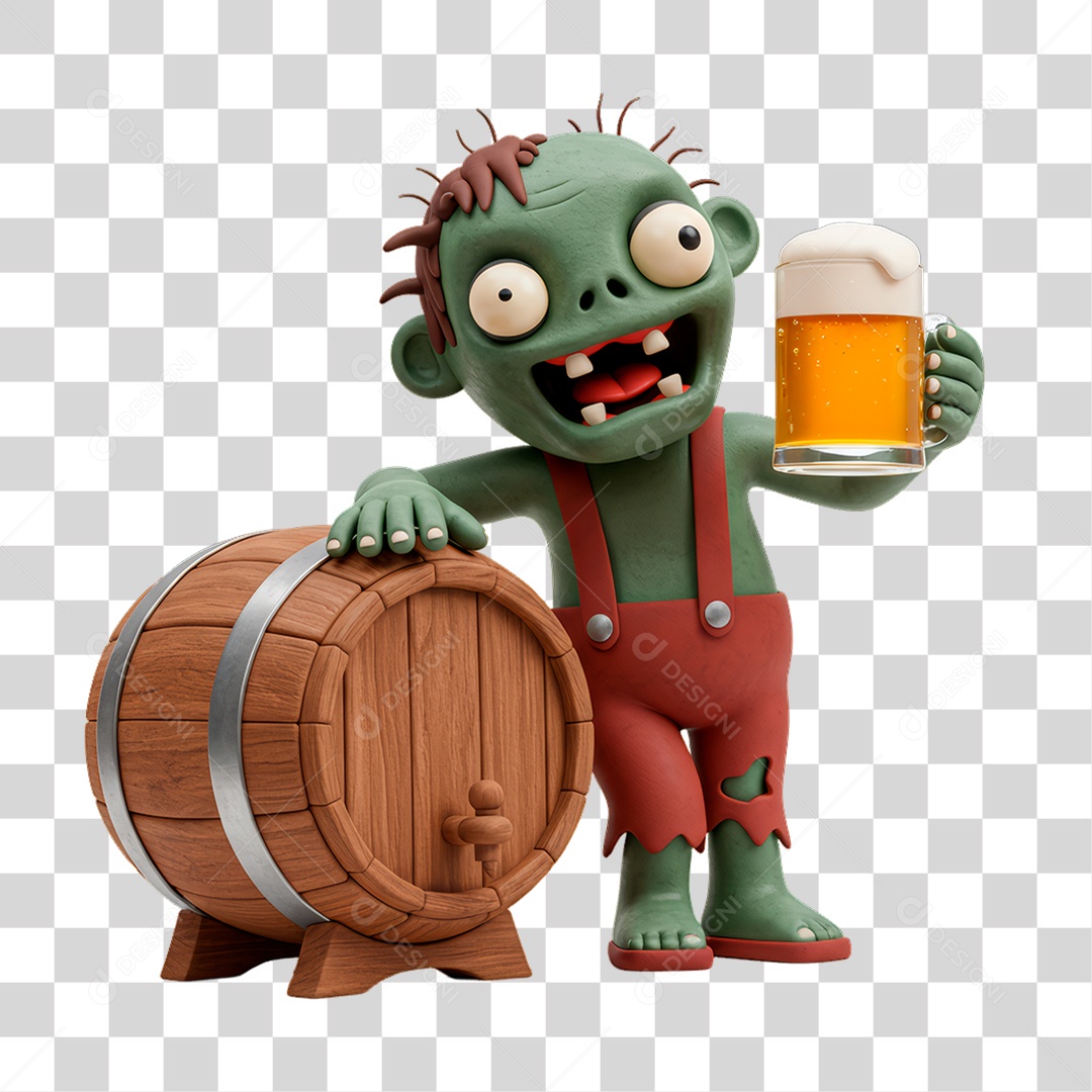 Personagem de Halloween Zumbi PNG Transparente